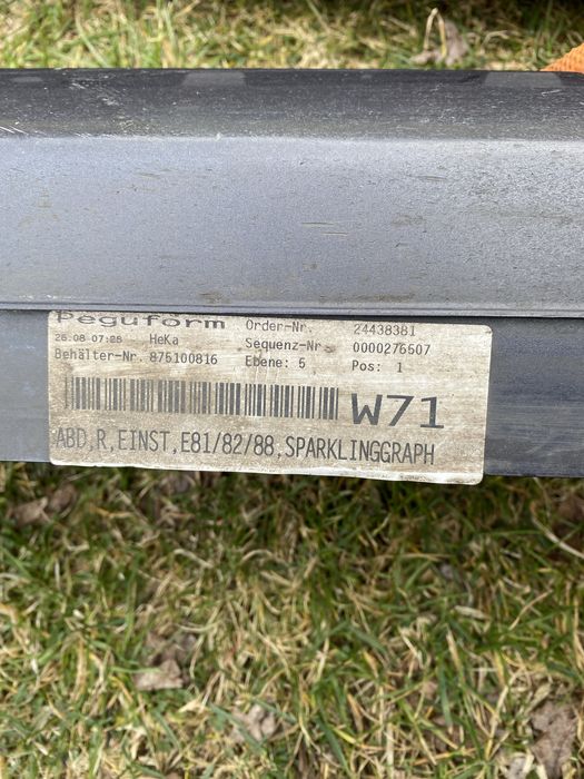 Listwa nakładka progu komplet lewa prawa bmw e 87 sparkling graphite m