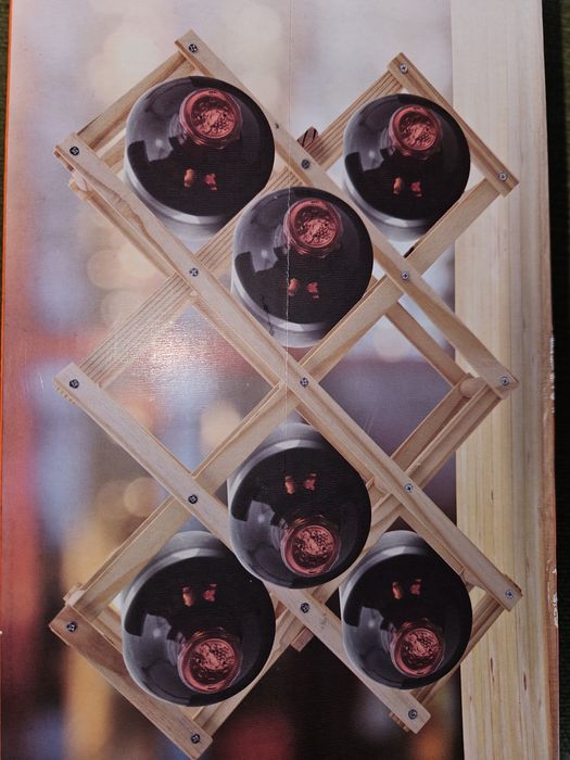 Novo - Garrafeira Bambu 10 garrafas articulada