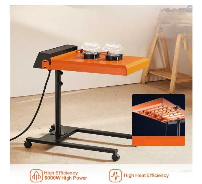 Szybka Suszarka Flash 6000W Profesjonalna na Podczerwień do Sitodruku