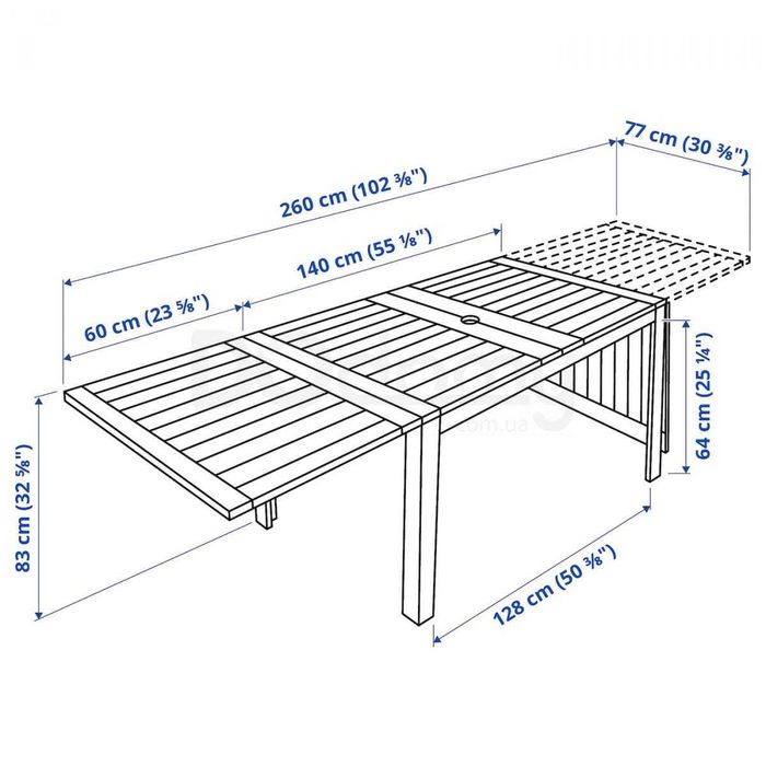 Stół ogrodowy ÄPPLARÖ IKEA