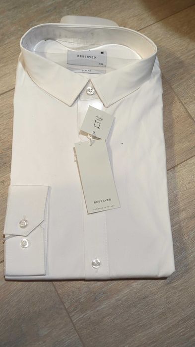 Nowa biała koszula Reserved slim fit XXL