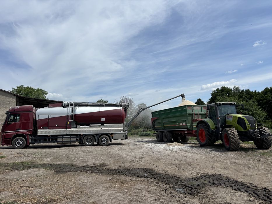 Mobilna mieszalnia pasz uslugi Śrutownik gniotownik mieszalnik