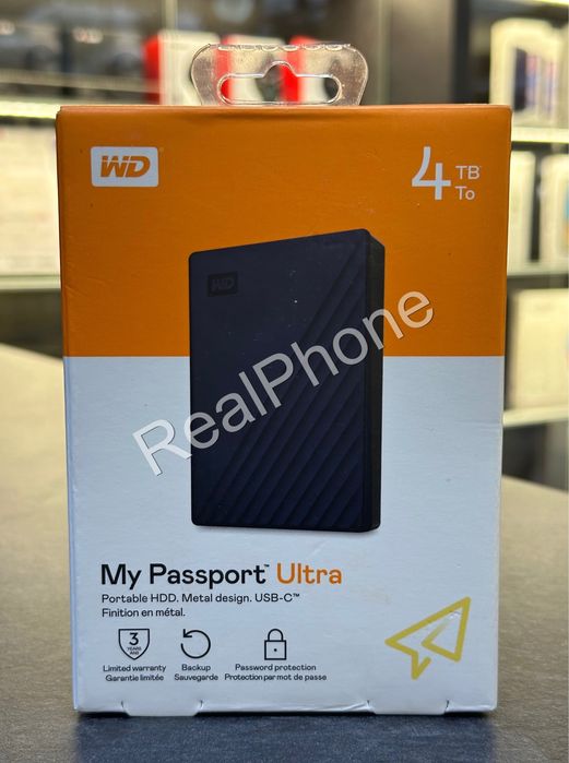 Жорсткий диск WD My Passport Ultra 4 TB Blue