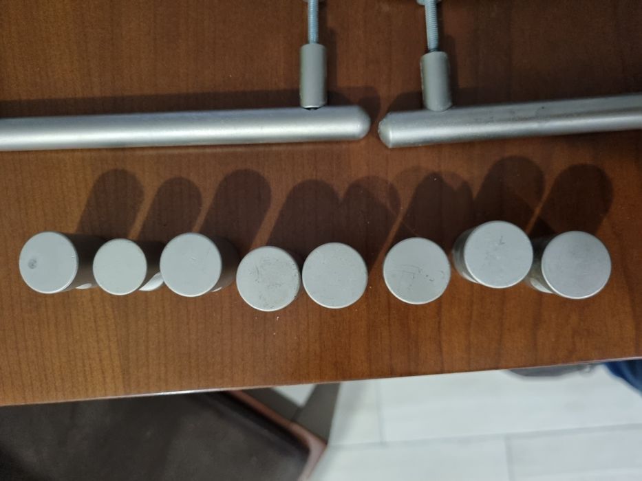 Puxadores aço inoxidável   escovado prateado incluí