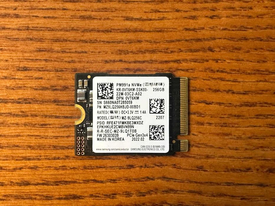 Dysk SSD M2 Samsung PM991a NvMe 256GB