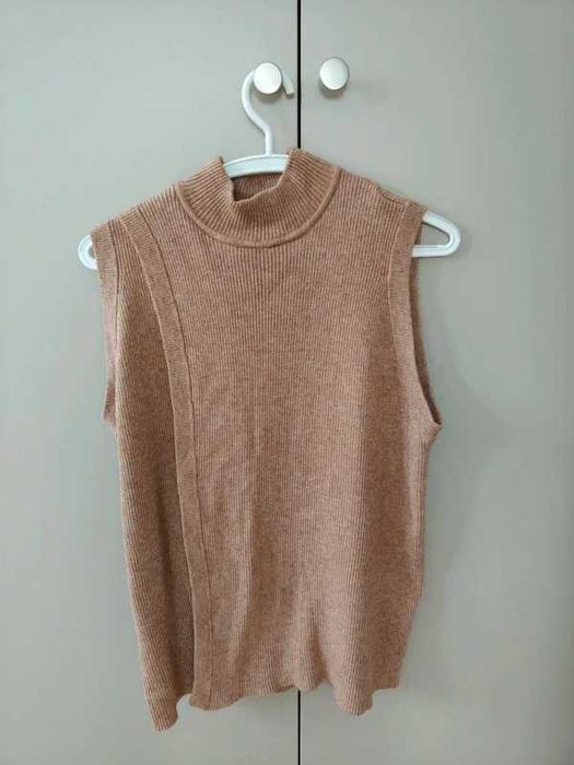 Sweterek półgolf kamizelka Object r. L wiskoza nylon