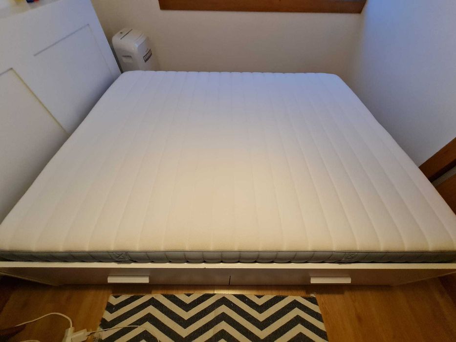 VALEVÅG Colchão molas ensacadas, firme, 160x200 – Como Novo