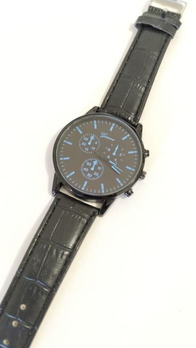 Relógio Masculino Geneva Preto e azul