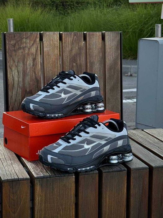 Кросівки Nike SHOX Ride 2 SP X SUPREME, чорно сірі літо осінь р 41-45 найк чоловічі демісезонні без передплат