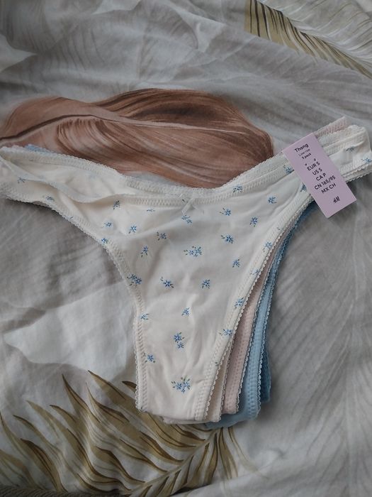 Bawełniane stringi 5 sztuk S 36