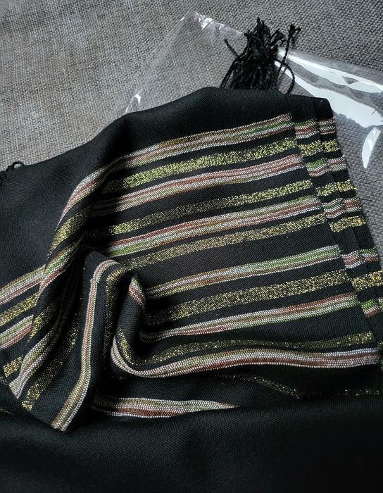 Pashmina włoska, szeroki szal chusta 170 cm x 70 cm,