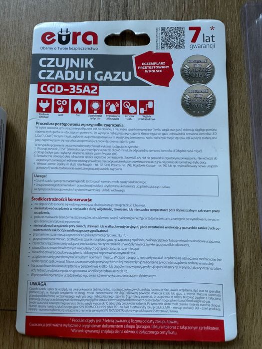 Czujnik czadu i gazu EURA