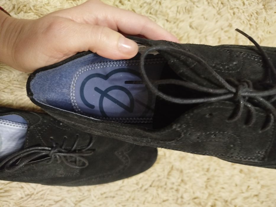 Чоловічі замшеві туфлі 45 розмір, броги нові