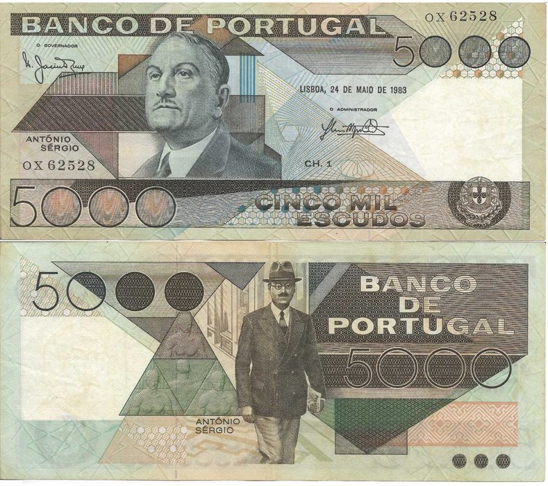 5.000 Escudos António Sérgio 24 Maio 1983