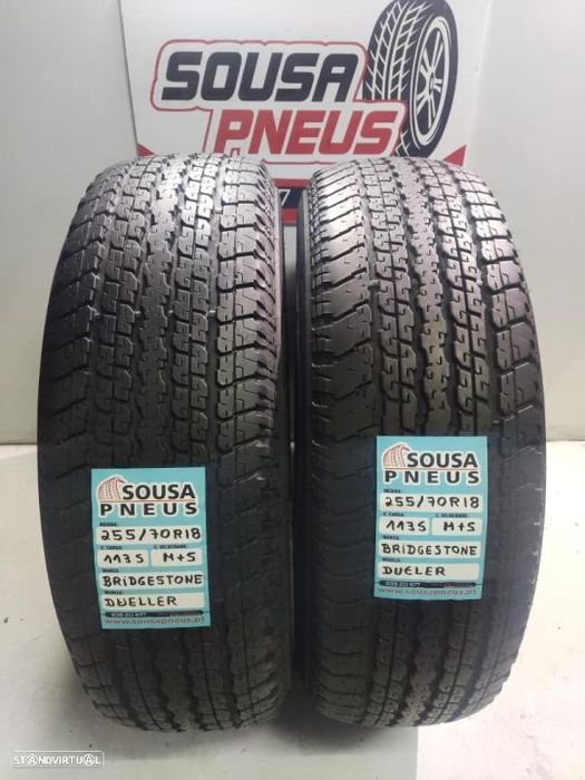 2 pneus semi novos 255-70r18 bridgestone - oferta dos portes