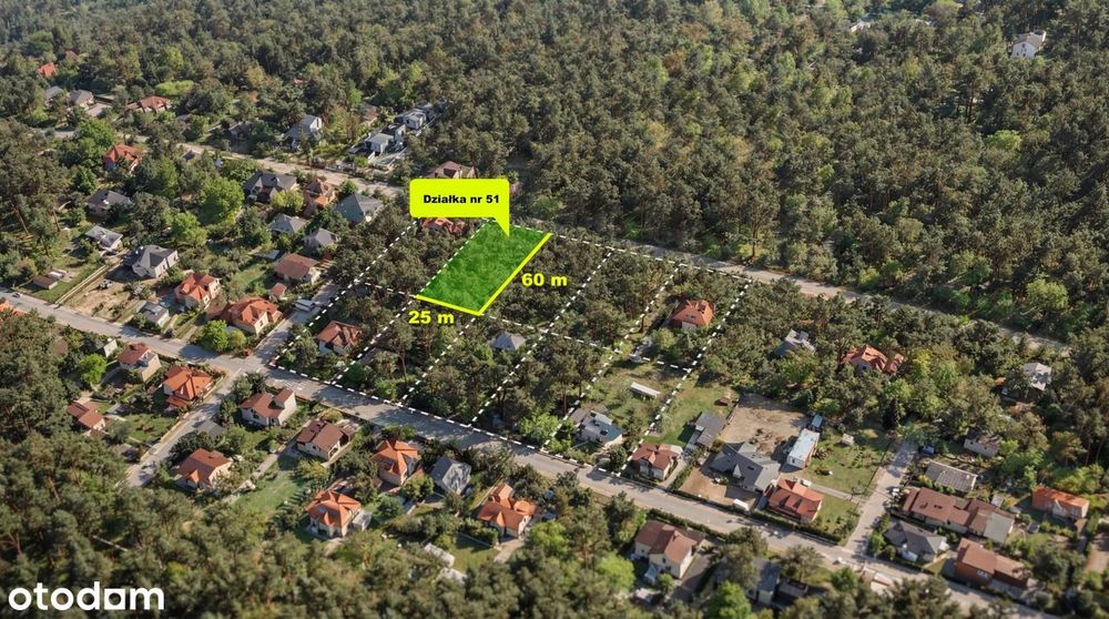 Działka 1500 m² pod zabudowę jednorodzinną w Legionowie.