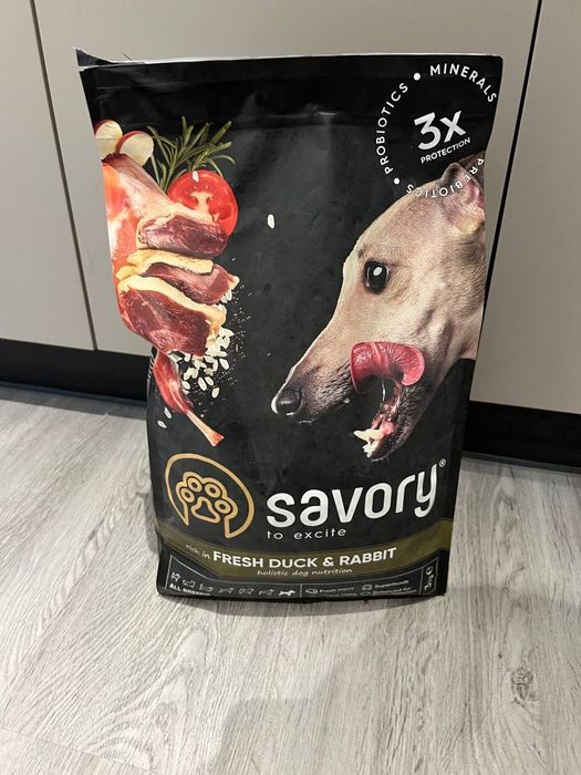 Корм для собак savory з качкою та кроликом 3кг