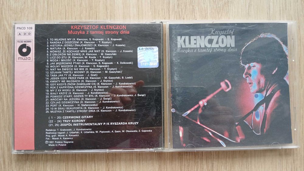 Płyta CD Krzysztof Klenczon "Muzyka z tamtej strony dnia"