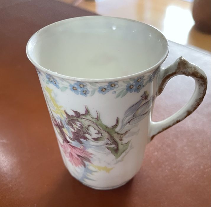 Chavenas de cafe antigas de porcelana