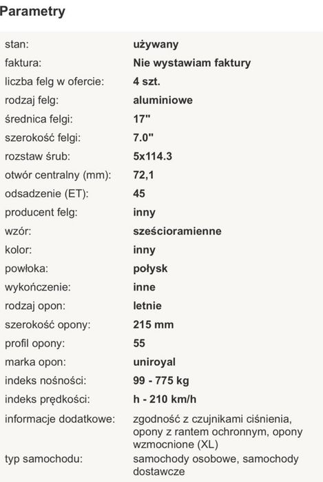 Felgi aluminiowe plus opony