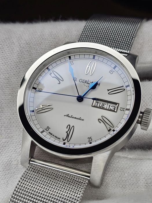 G. Gerlach Sanatio zegarek męski mesh plus pasek G. Gerlach motylkowy