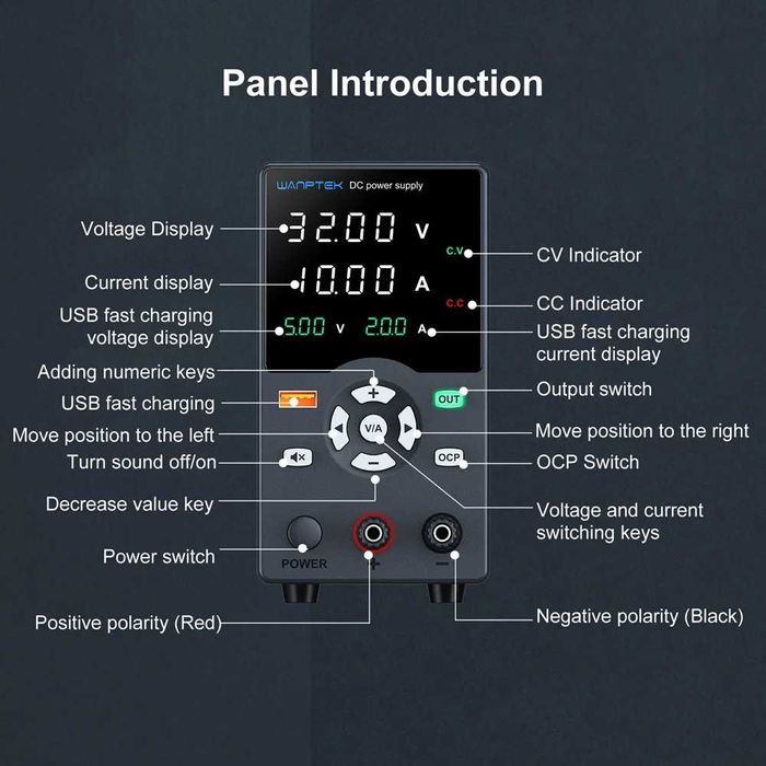 Лабораторный блок питания WANPTEK GC3010H 30V10A