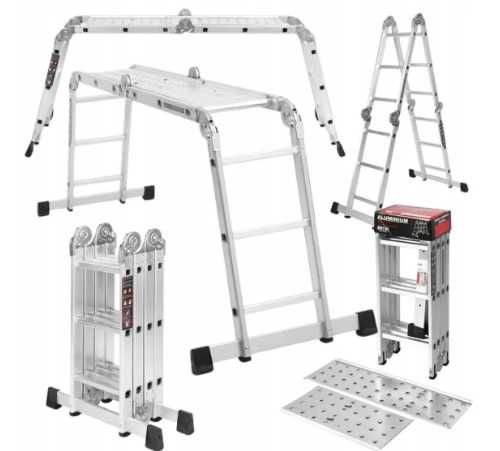 Драбина-трансформер Kraft&Dele KD4070 4×3 — алюмінієва, 3,46 м. до 150 кг. НОВА