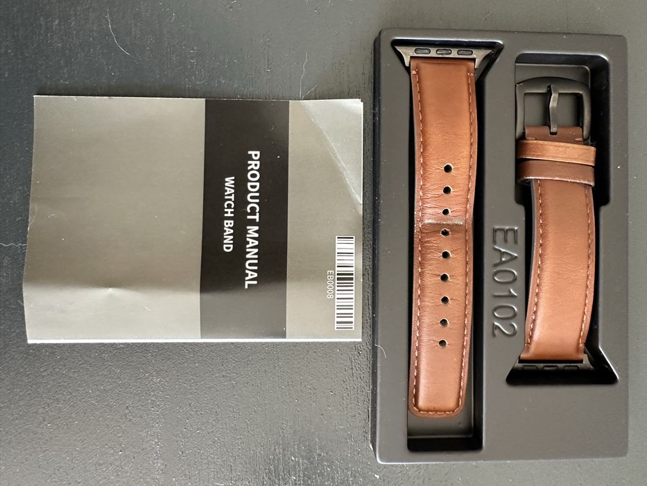 Pulseira em couro verdadeiro para Apple Watch