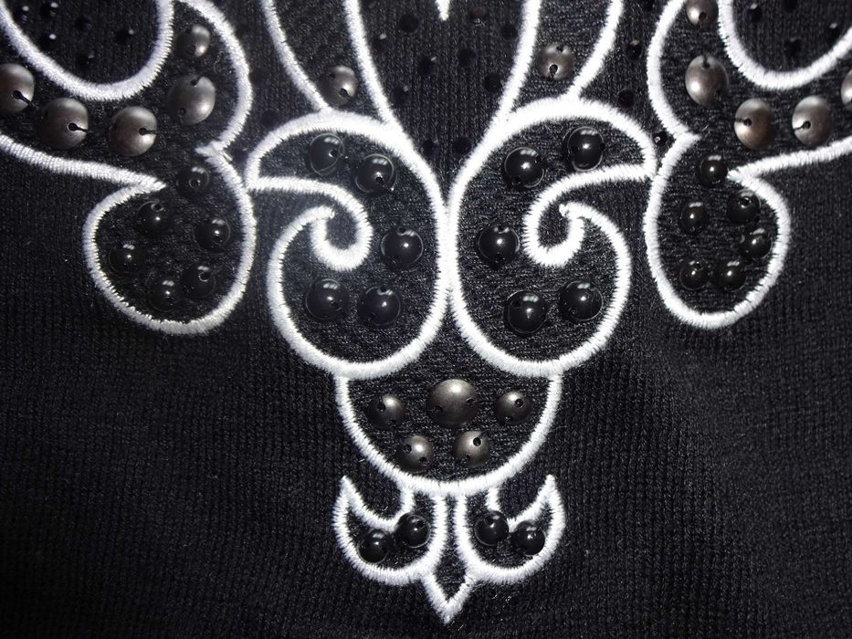 FAITH Connexion oryginalne LUX czarne bolerko ćwieki cyrkonie hafty S