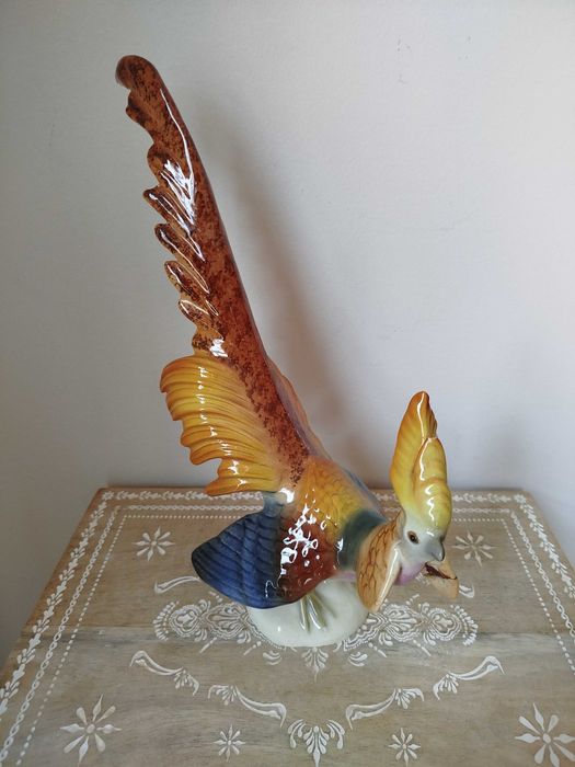 Magnífica Escultura de Faisão, origem Alemã