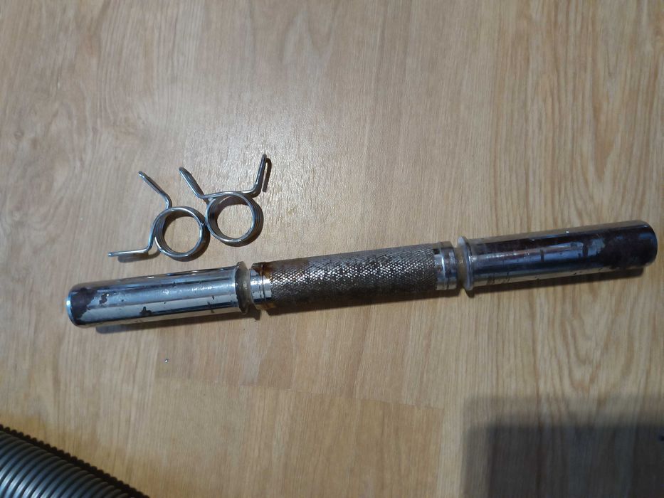 discos em ferro 0,5kg e barra