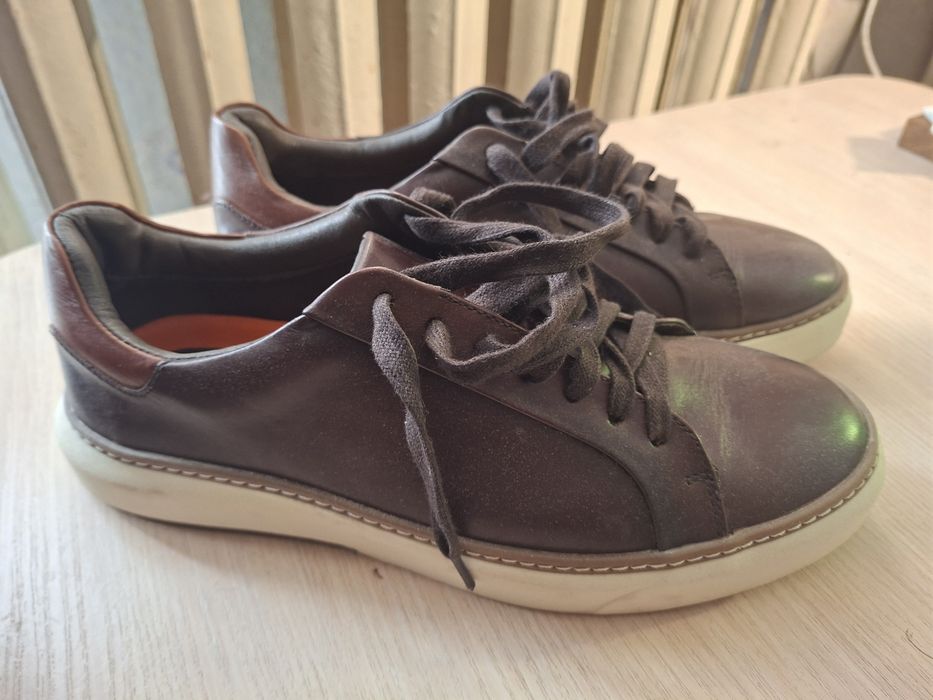 Мужские кожаные кеды Marks & Spencer Airflex™ Leather Lace Up Trainers .