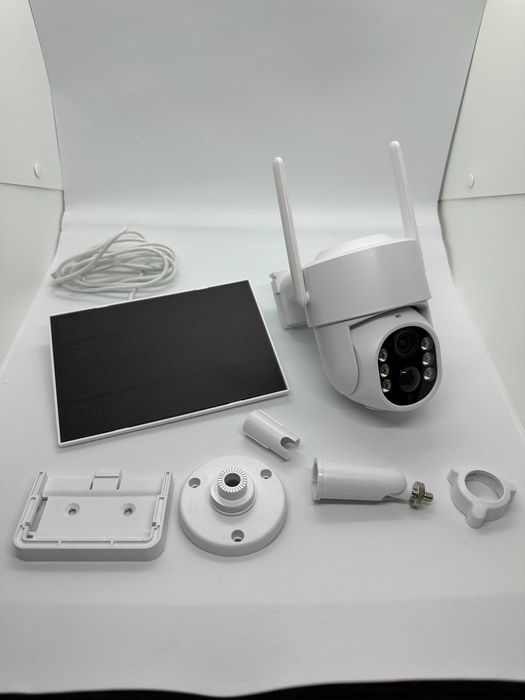 ### Câmara de Vigilância 360º com Painel Solar e Bateria ###