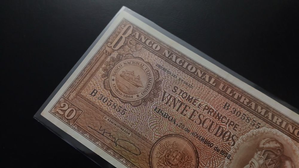 Nota de S. Tomé e Príncipe 20 Escudos de 1958