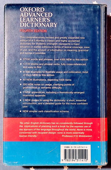 Oxford Advanced Learner's Dictionary - 4th Edition 1989