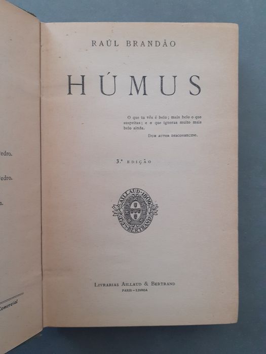 Raúl Brandão, Humus (3 ed)
