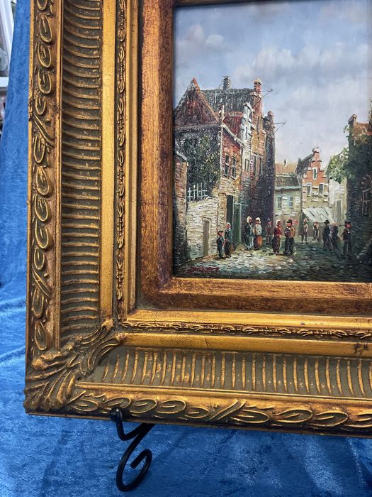 Pintura óleo em madeira sendo Irlanda 28x33cm