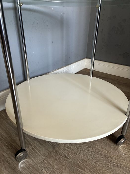 Stolik barek na kółkach design vintage 70s