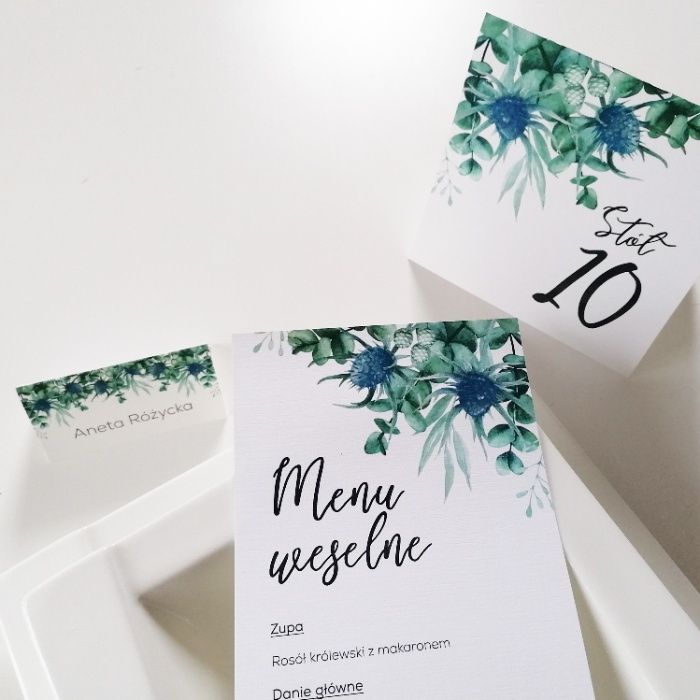 Menu ślubne w stylu boho OSET I EUKALIPTUS