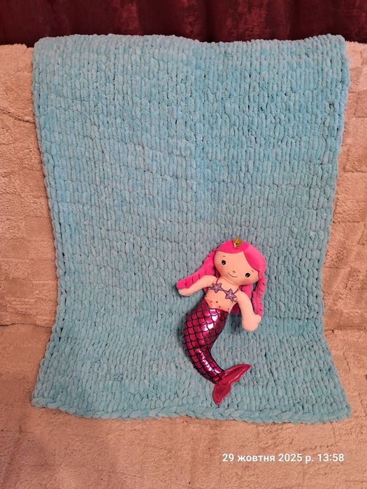 Плюшевий плед ручної роботи