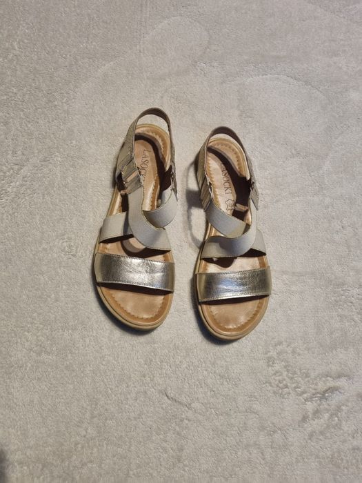 Sandały damskie złote