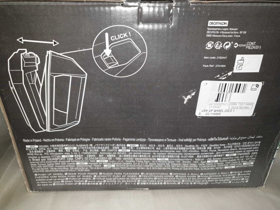 Push Up Wheel para Flexões de Braço