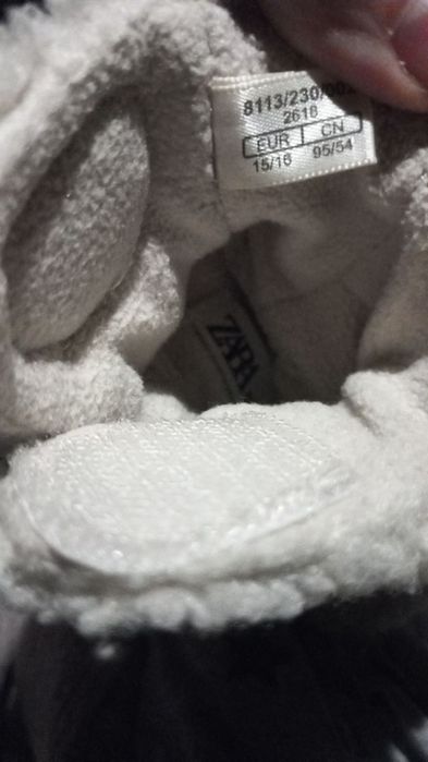 Теплі Пінетки Zara 15/16 ,11 см