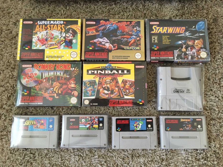 SNES console Super Nintendo Super Nintendo + games + adapter64584271396867123