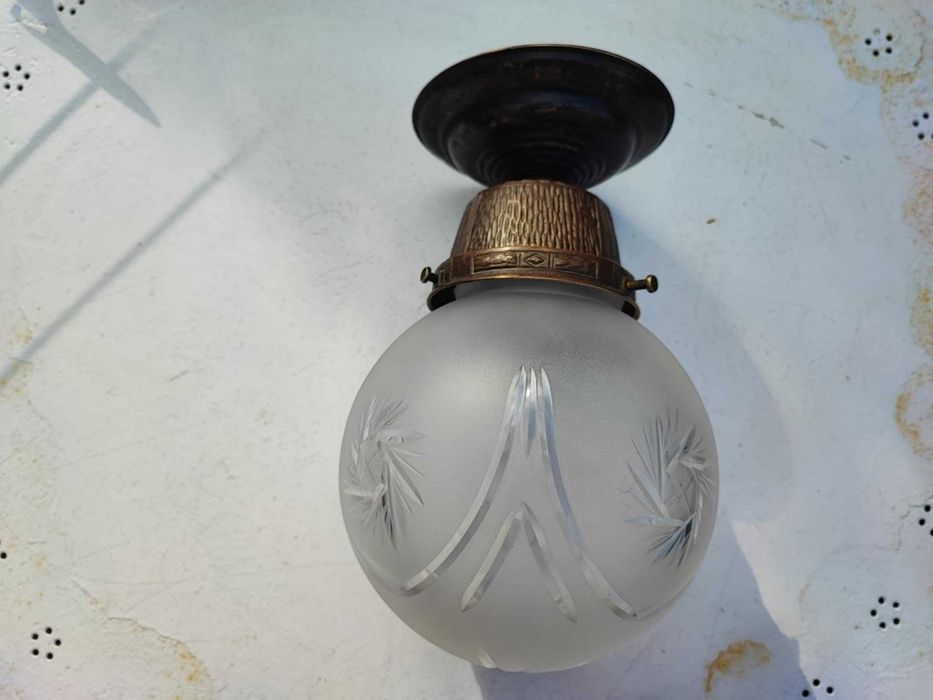 Art deco,mosiężny plafon do hol weranda,łazienka