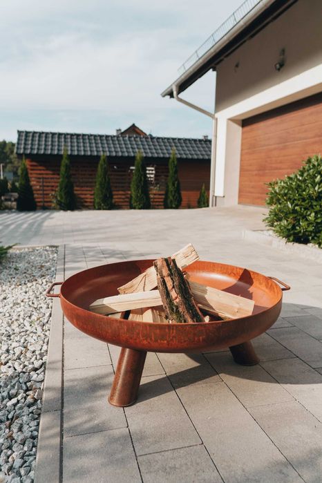 Palenisko Grill Ognisko Corten 80cm Stalowa Misa Ogniskowa blacha 3 mm