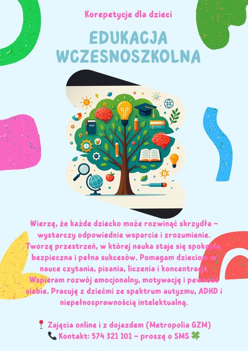 Korepetycje z edukacji wczesnoszkolnej klasy (0-3) i rewalidacje