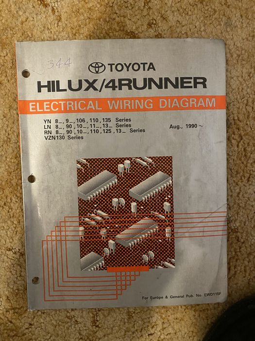 Toyota Hilux / 4runner Electrical Wiring Diagram - instrukcja (1990)