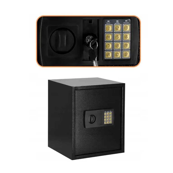 Великий сейф з електронним кодовим замком і ключем 41,5х35х31 см