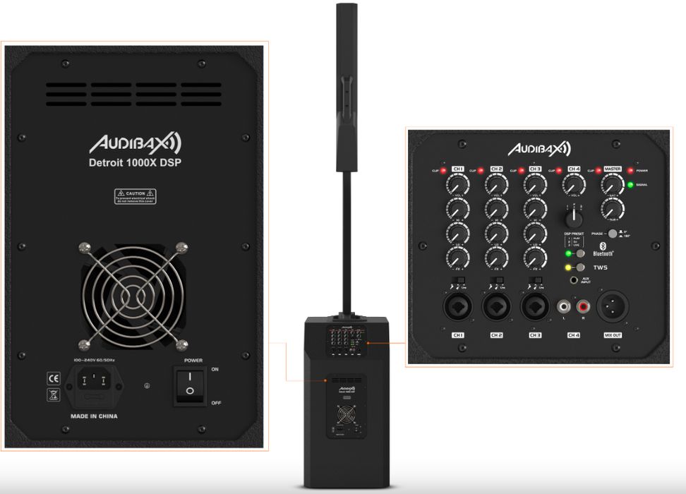 Audibax Detroit 1000X DSP PA 1000W